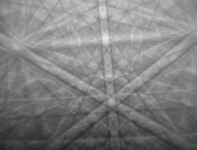 チャンバー圧力 10 Pa における可変圧力による Ni の EBSD パターン。