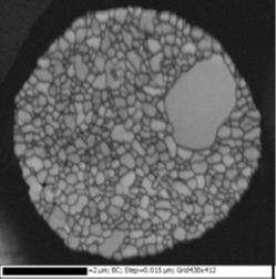 金線からの EBSD バンドコントラストマップ